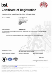 EMS ISO 14001:2004 Certificate